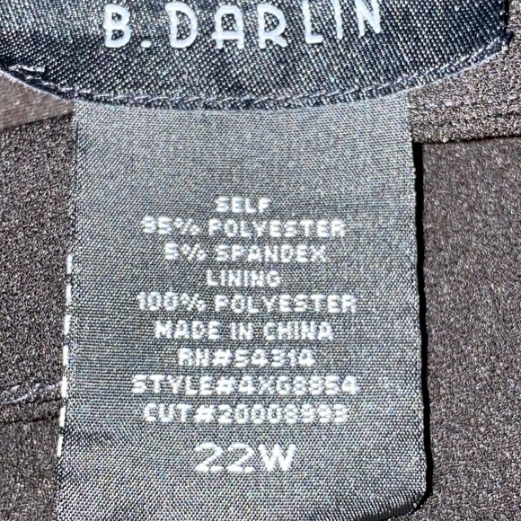 B Darlin black evening dress size 22W NWT - Picture 10 of 10